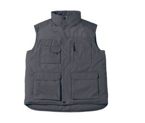 B&C Pro BC835 - Gilet de Travail Pro Gris Foncé