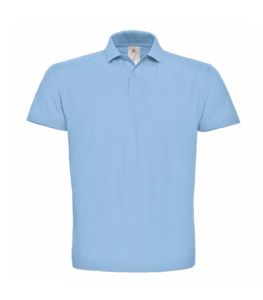 B&C BCID1 - Polo Homme Manches Courtes Bleu ciel