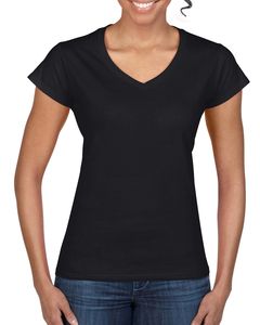 Gildan GN647 - T-Shirt Femme Col V 100% Coton