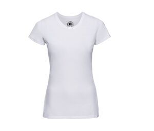 Russell JZ65F - Tee-Shirt Femme Manches Courtes HD Blanc