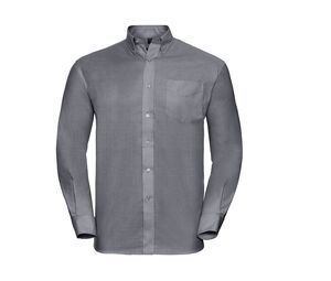 Russell Collection JZ932 - Chemise Homme Oxford Argent
