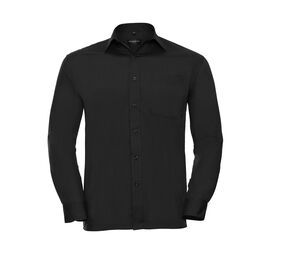 Russell Collection JZ934 - Chemise Popeline Homme Noir