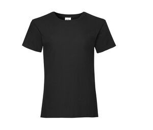 Fruit of the Loom SC229 - T-Shirt Fille Valueweight Noir