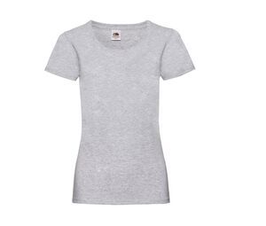 Fruit of the Loom SC600 - T-Shirt Femme Coton Lady-Fit Heather Grey