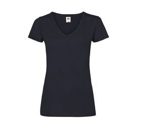 Fruit of the Loom SC601 - Tee Shirt Col V Femme Deep Navy