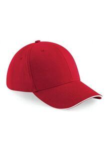 Beechfield BF020 - Casquette de Sport 6 Panneaux Classic Red/White