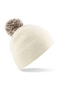 Beechfield BF450 - Bonnet avec Pompon Off White/Mocha