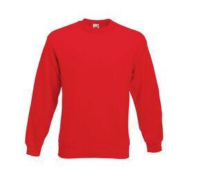 Fruit of the Loom SC250 - Sweatshirt Manches Droites Rouge