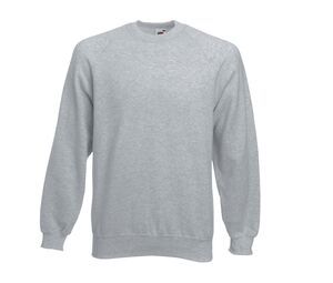 Fruit of the Loom SC260 - Pull à Manches Raglan Homme Heather Grey