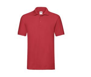 Fruit of the Loom SC385 - Polo Homme Premium 100% Coton Rouge