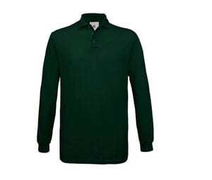 B&C BC425 - Polo Manches Longues 100% Coton Bottle Green