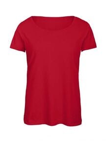 B&C BC056 - Tee-Shirt Femme Tri-Blend Rouge