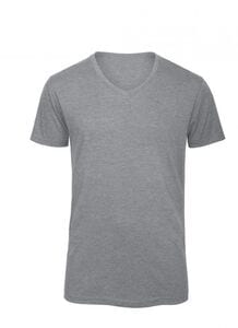 B&C BC057 - Tee-Shirt Vol V Homme Tri-blend Heather Light Grey