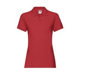Fruit of the Loom SC386 - Polo Femme Coton Rouge