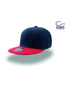 Atlantis AT013 - Casquette Snap Visière Plate Navy/Red