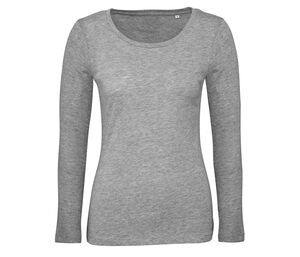 B&C BC071 - Tee-Shirt Manches Longues Femme 100% Coton Bio Sport Grey