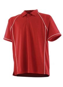 Finden & Hales LV370 - Polo respirant Cool Plus® Red/White