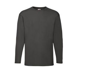 Fruit of the Loom SC233 - T-Shirt Homme Manches Longues 100% coton Light Graphite