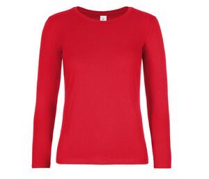 B&C BC08T - Tee-shirt femme manches longues Rouge