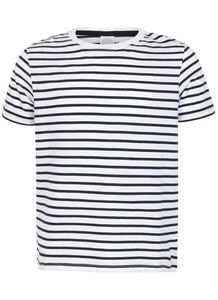 SF Mini SM202 - T-shirt marinière enfant White/ Oxford Navy