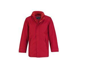 B&C BC332 - Parka homme doublée Deep Red