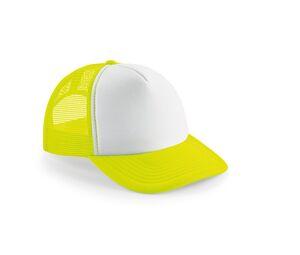 Beechfield BF645 - Casquette Homme Vintage Snapback Trucker Fluorescent Yellow / White