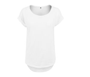 BUILD YOUR BRAND BY036 - T-shirt femme au dos rallongé White