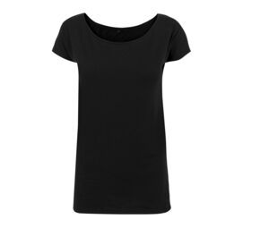 BUILD YOUR BRAND BY039 - T-shirt femme col large Black