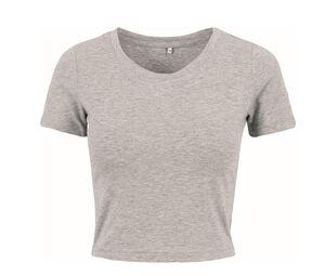Build Your Brand BY042 - T-shirt femme cropped Gris