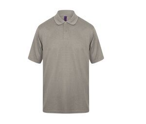 Henbury HY475 - Polo Shirt Homme Cool Plus Heather Grey