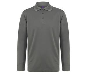 HENBURY HY478 - Polo manches longues Charcoal