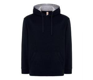 JHK JK266 - Sweat capuche contrasté 265 Navy / Ash Melange