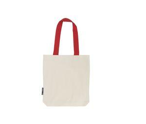 NEUTRAL O90002 - Sac shopping anses contrastées Nature / Red