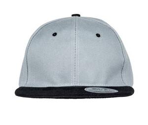 RESULT RC082 - Casquette 6 pans visière plate Heather Grey/ Black