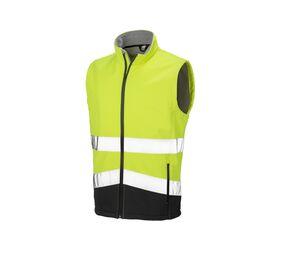 RESULT RS451 - High Visibility Work Softshell Bodywarmer Fluorescent Yellow / Black