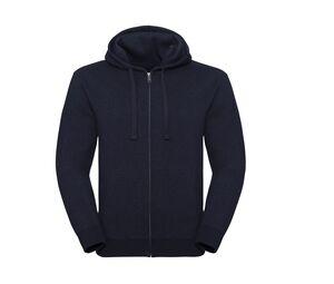 RUSSELL RU263M - Sweat capuche zippé & chiné homme Indigo Melange