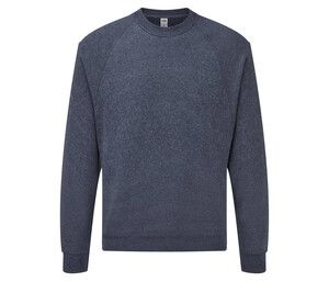 Fruit of the Loom SC260 - Pull à Manches Raglan Homme Vintage Heather Navy
