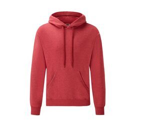 Fruit of the Loom SC270 - Sweat Shirt Capuche Homme Coton Heather Red