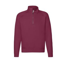 Fruit of the Loom SC276 - Sweatshirt Col Zippé Homme Premium Burgundy