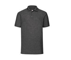 Fruit of the Loom SC280 - Polo Piqué Homme Gris Foncé Chiné