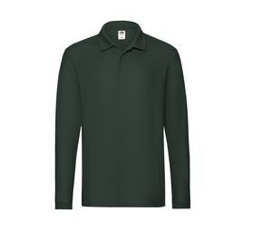 Fruit of the Loom SC384 - Polo Manches Longues Homme Premium Forest Green