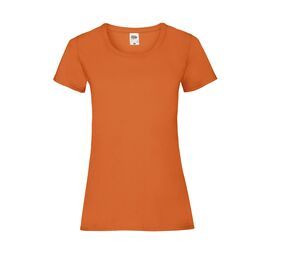 Fruit of the Loom SC600 - T-Shirt Femme Coton Lady-Fit Orange