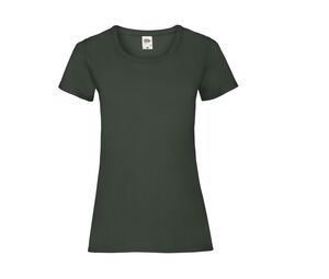 Fruit of the Loom SC600 - T-Shirt Femme Coton Lady-Fit Bottle Green