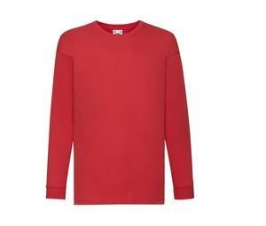 FRUIT OF THE LOOM SC6107 - Tee-shirt manche longue enfant Rouge