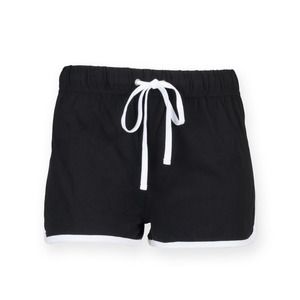 SF Women SK069 - Short rétro femme Black / White