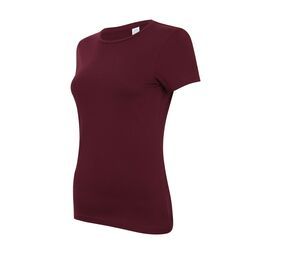 Skinnifit SK121 - Tee-Shirt Femme Stretch Coton Burgundy
