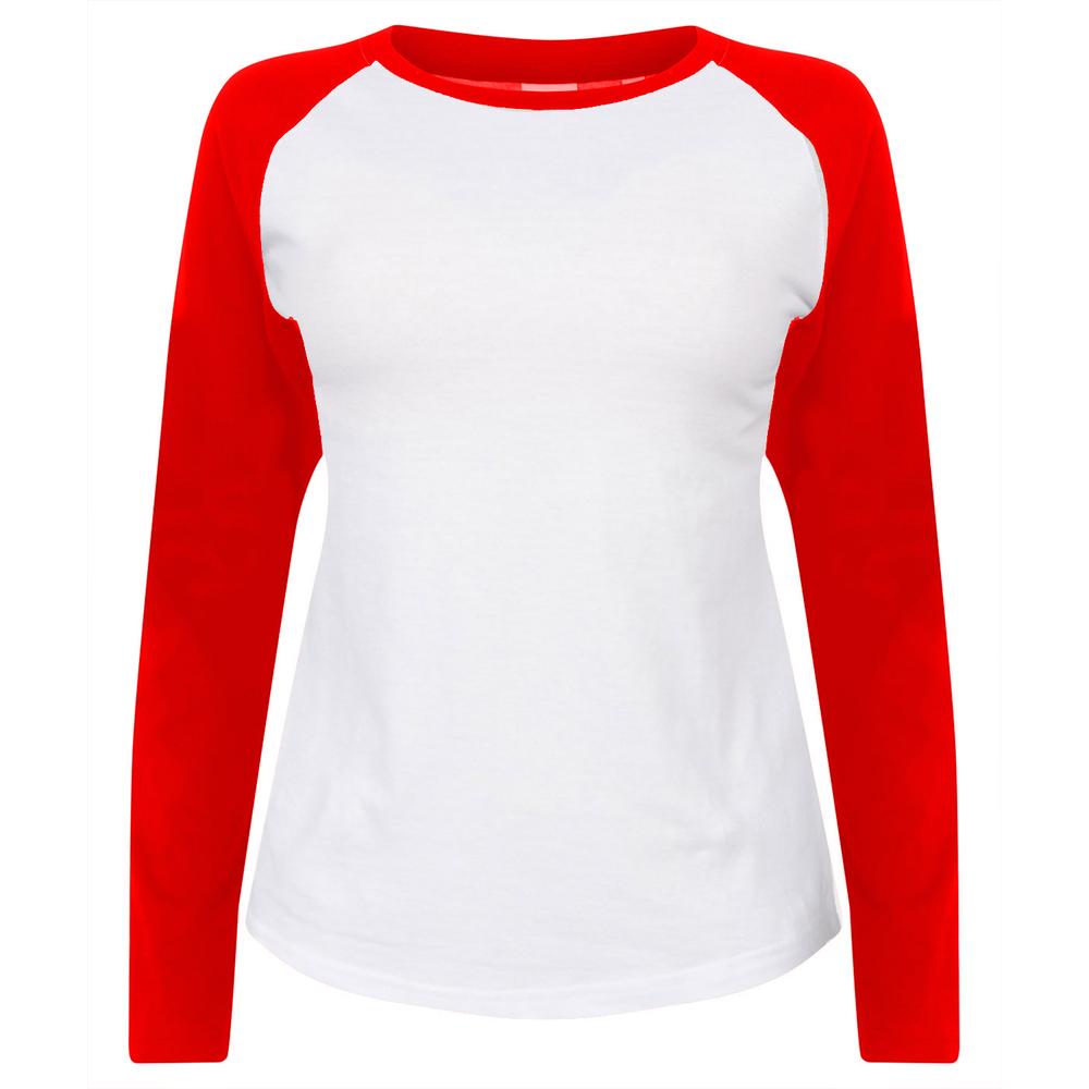 SF Women SK271 - Tee-shirt baseball manches longues femme