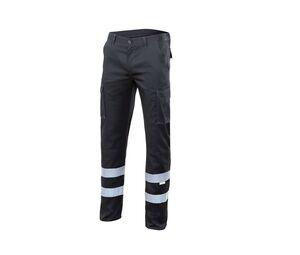 VELILLA V3014S - PANTALON STRETCH MULTIPOCHES À BANDES REFLECHISSANTES Black