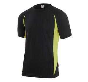 VELILLA V5501 - T-SHIRT TECHNIQUE BICOLORE Black / Lime