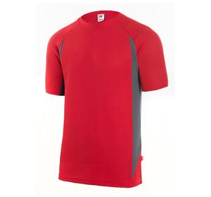 VELILLA V5501 - T-SHIRT TECHNIQUE BICOLORE Rouge / Gris